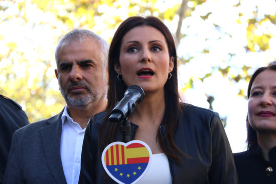 Cs head Lorena Roldán at a campaign event ahead of the November 2019 general election (by Guifré Jordan)